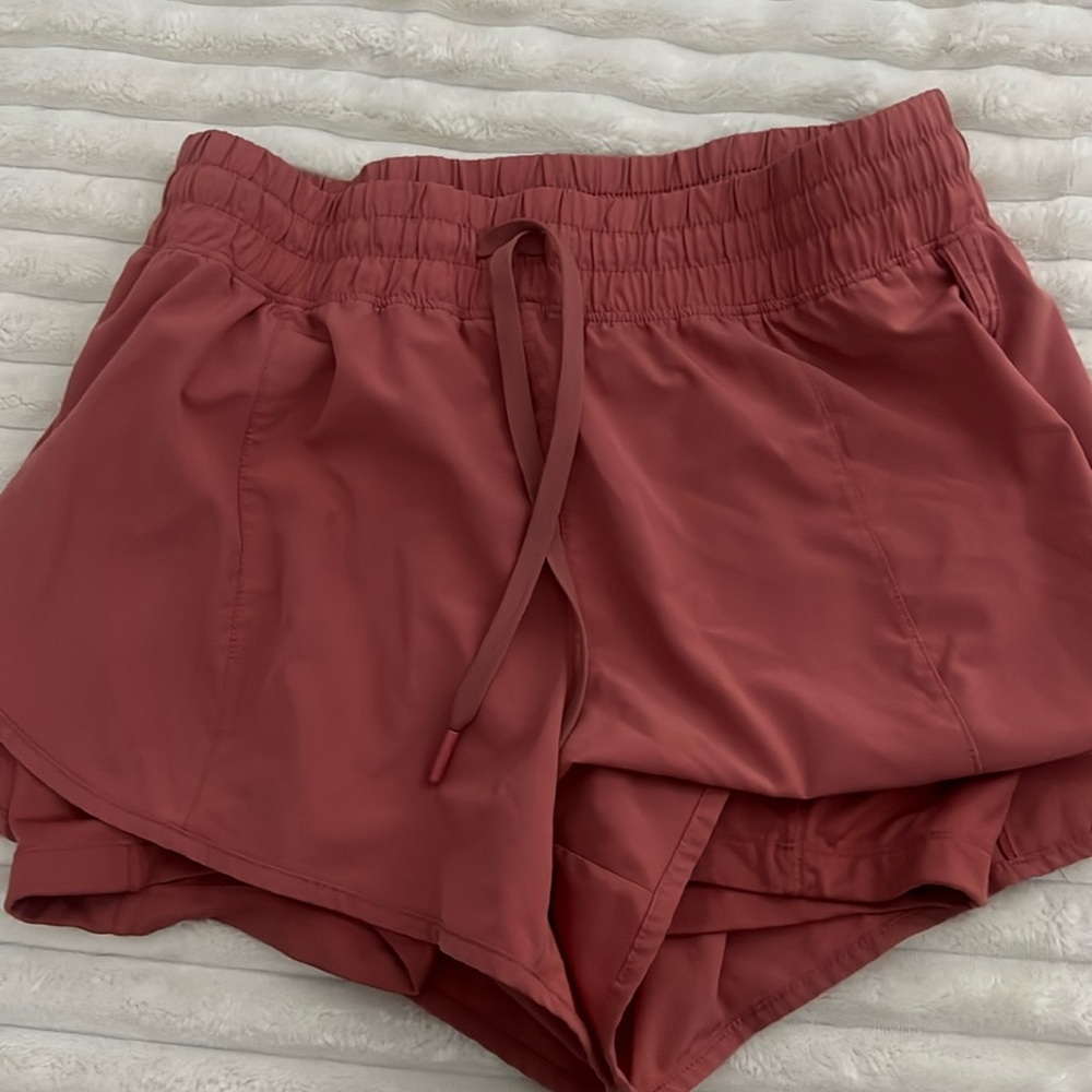 Coral pink active shorts